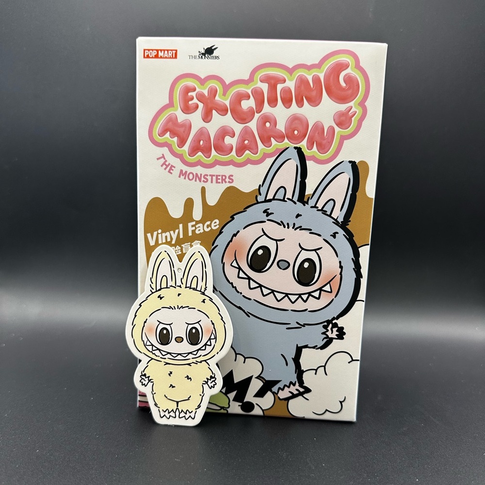 Labubu Exciting Macaron Vinyl Face Plushie - Soymilk